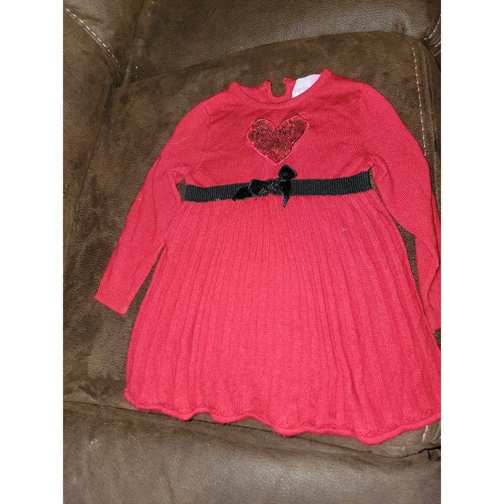 Sophie rose red holiday Christmas heart dress size 24‎ months